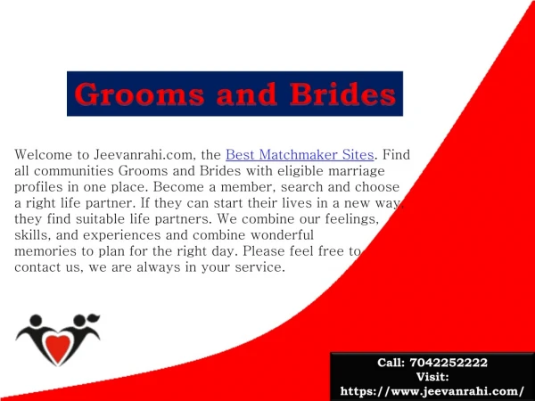 Best Matchmaker Sites | Marwari Matrimony Sites | Grooms and Brides
