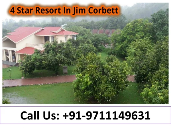4 Star Resort In Jim Corbett