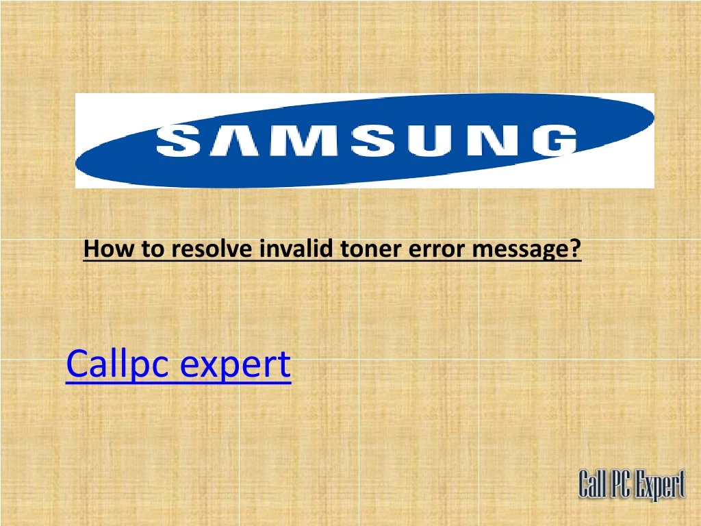 how to resolve invalid toner error message
