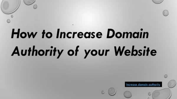 Increase Domain Authority