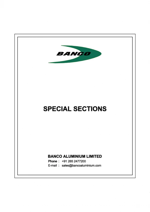 Aluminum Special Section Profiles Manufacturer & Supplier