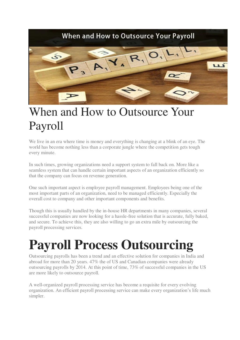 when and how to outsource your payroll