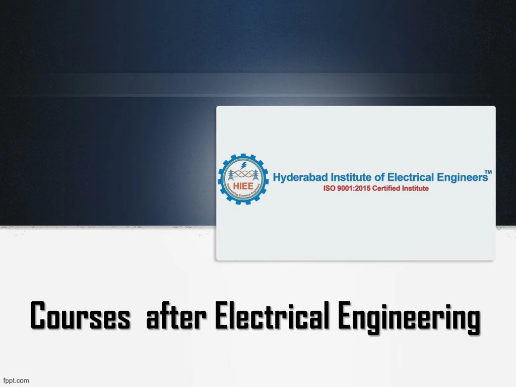 courses after electrical engineering