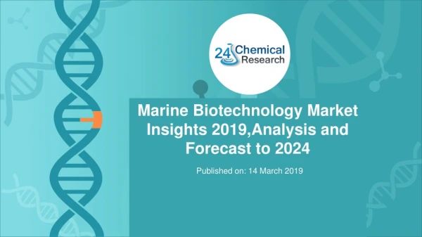 Marine Biotechnology Market Insights 2019,Analysis and Forecast to 2024