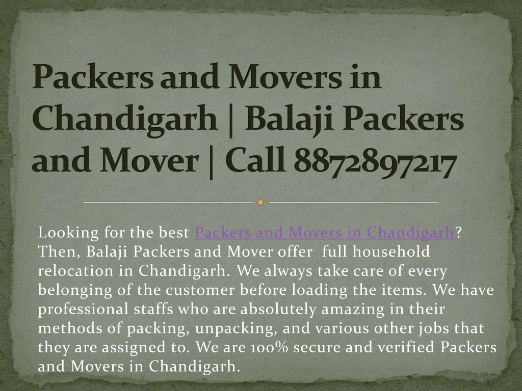 packers and movers in chandigarh balaji packers and mover call 8872897217