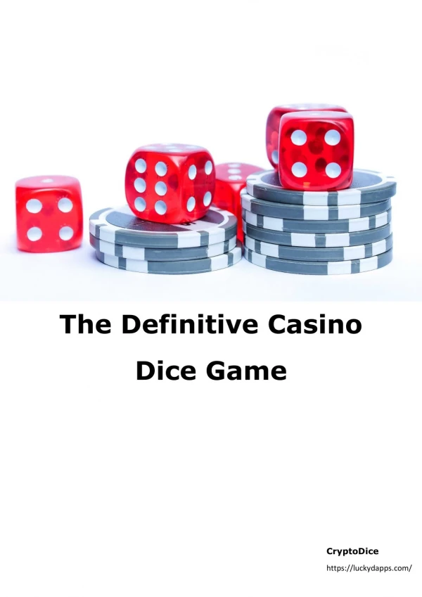 The Definitive Casino Dice Game