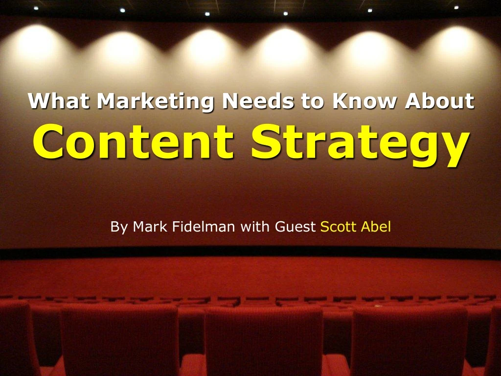 what marketing needs to know about content