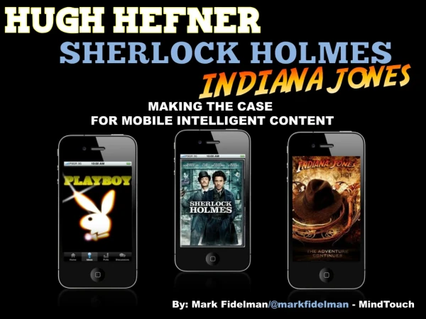 Hugh Hefner, Sherlock Holmes & Indiana Jones: Making the Case for Mobile Intelligent Content
