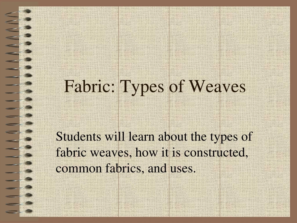 fabric types of weaves