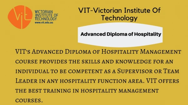 Advanced Diploma of Hospitality melbourne