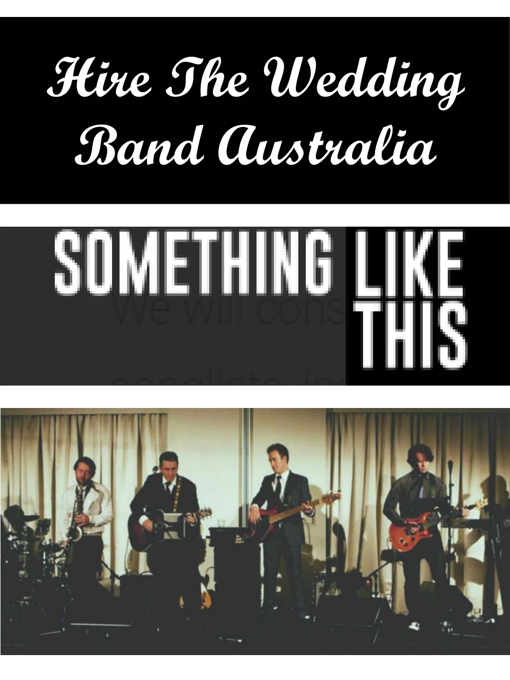 hire the wedding band australia