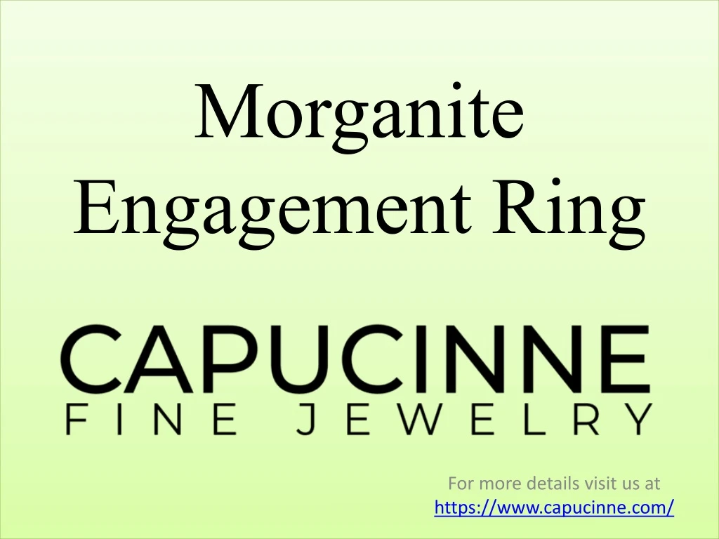 morganite engagement ring