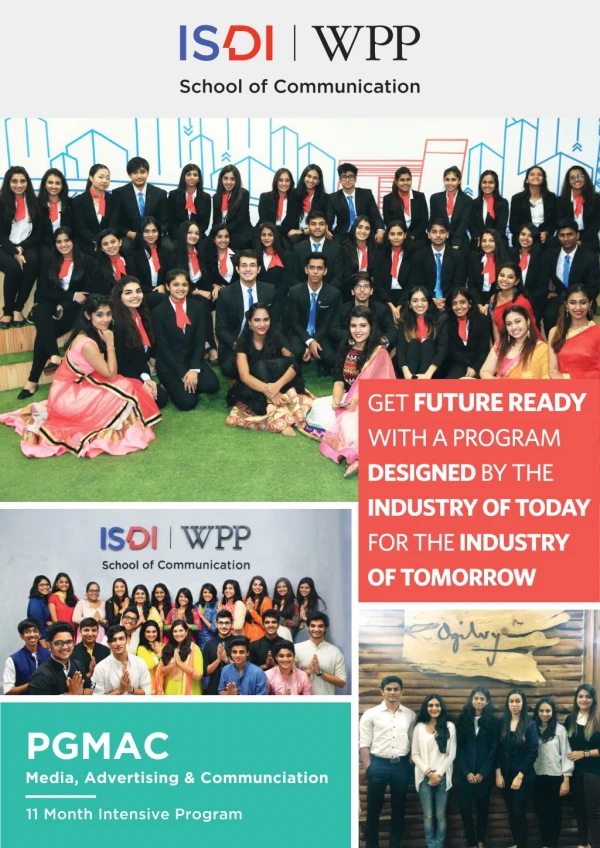 PG Program in Media, Advertising & Communication: 11 Month Intensive Program At ISDI-WPP