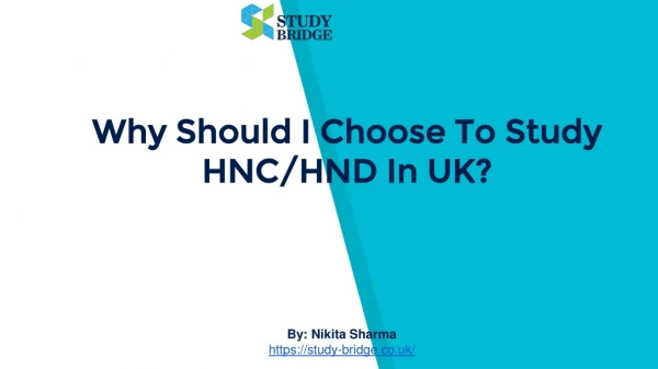 HNC And HND Diploma Course In U.K