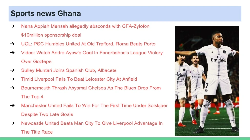 sports news ghana
