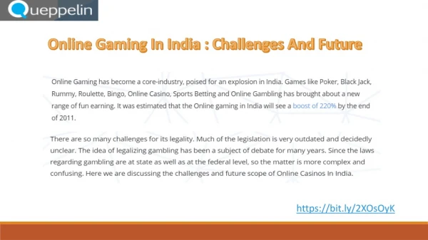 Online Gaming In India: Challenges and Future - Queppelin