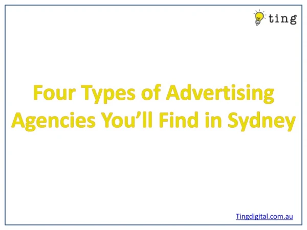 Four Types of Advertising Agencies You’ll Find in Sydney
