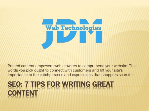 SEO: 7 Tips for Writing Great Content