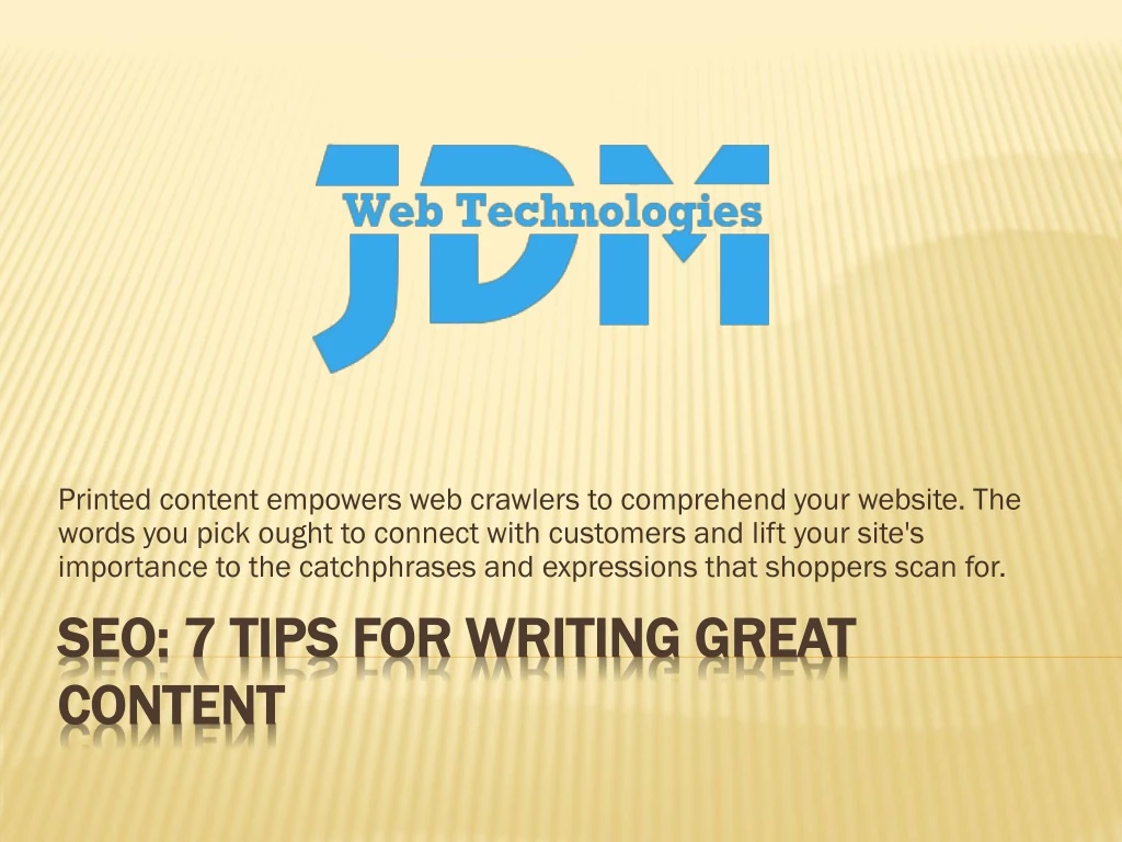 seo 7 tips for writing great content