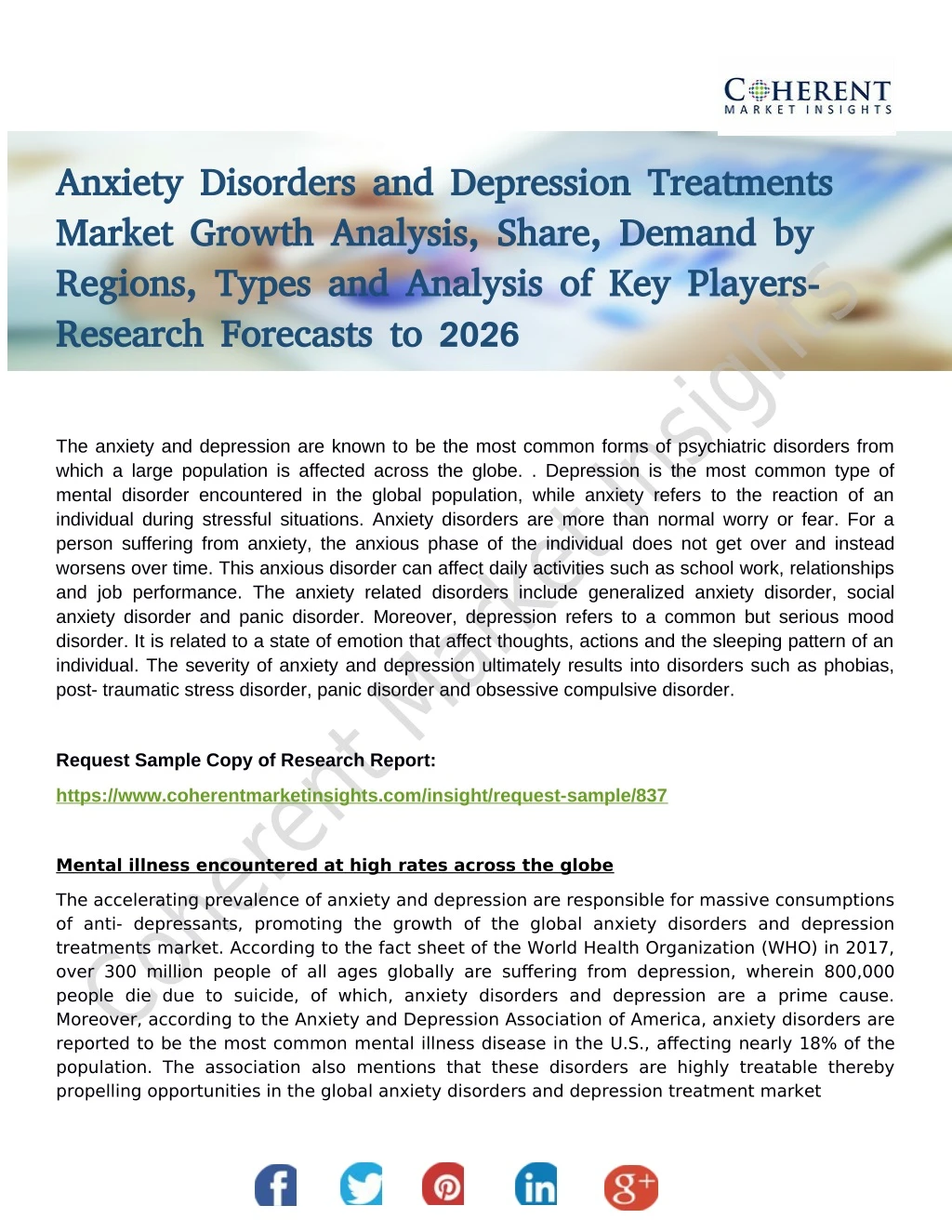 anxiety disorders and depression treatments