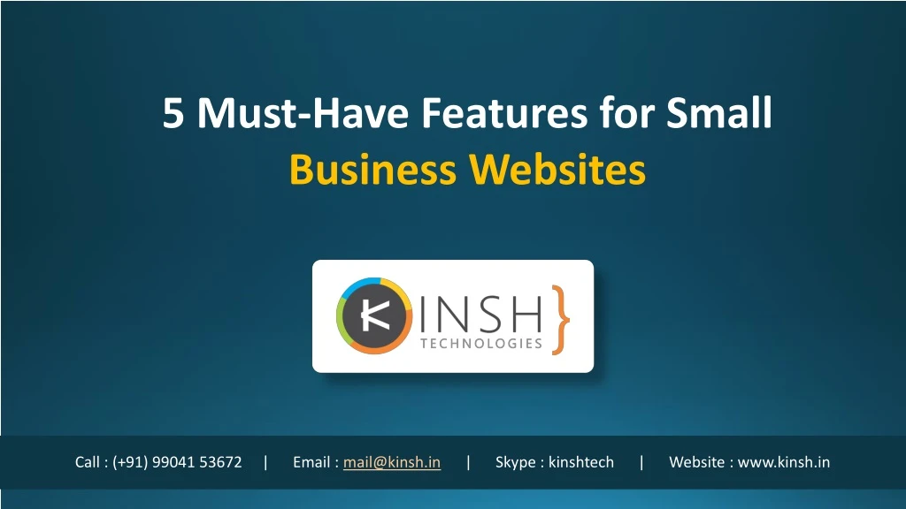 5 must have features for small business websites