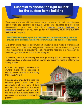 PPT - Guide to Choose the Right Custom Home Builder in NJ PowerPoint