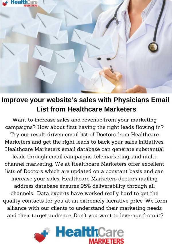 Personalized Doctors Email Database