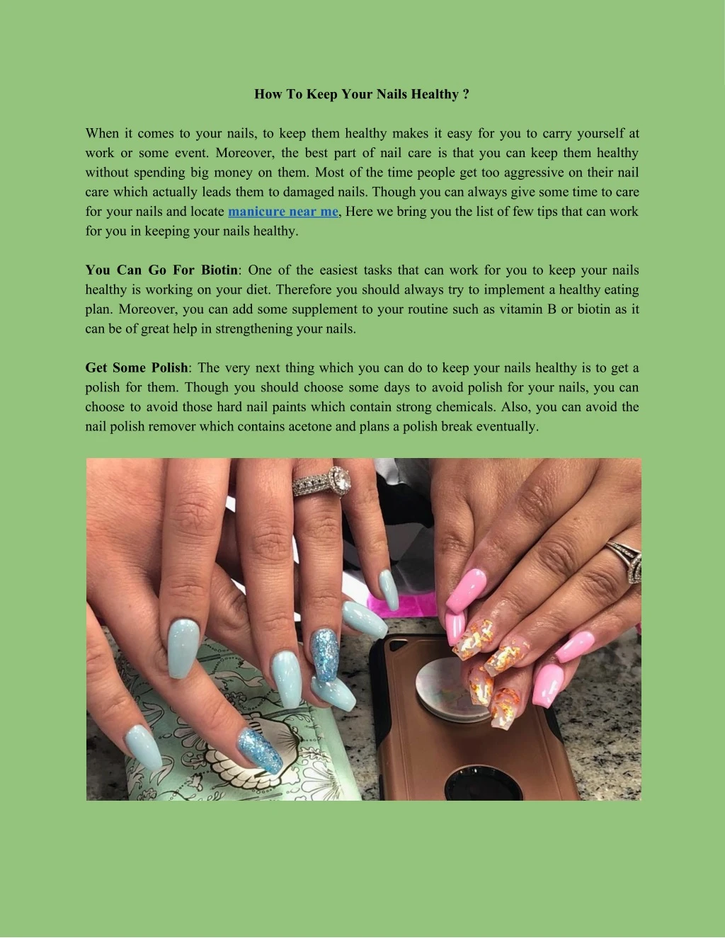 how to keep your nails healthy