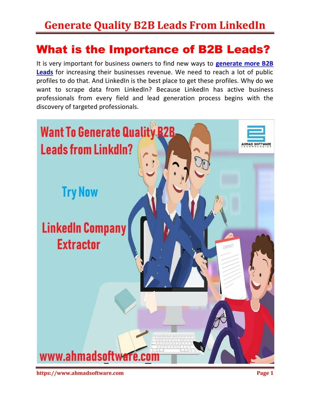 generate quality b2b leads from linkedin