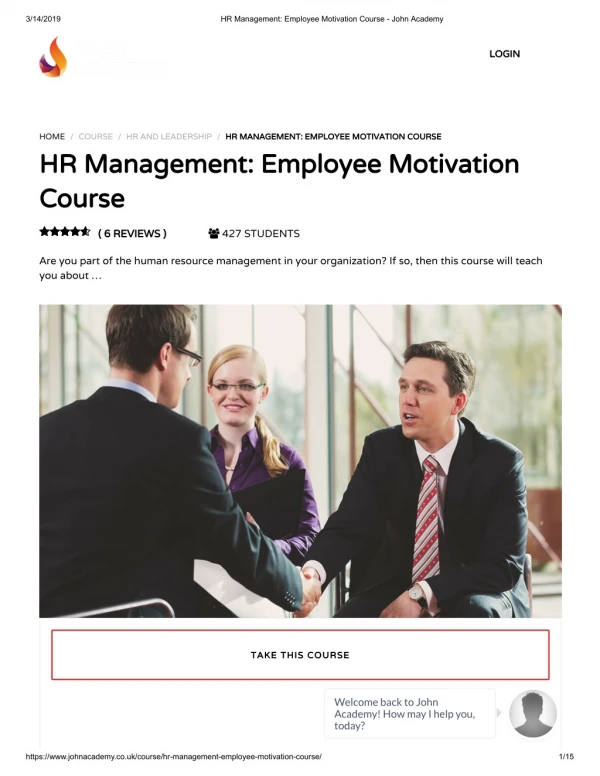 Employee Motivation Course - John Academy
