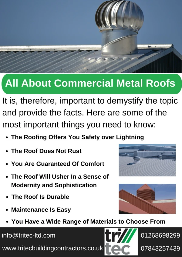 All About Commercial Metal Roofs