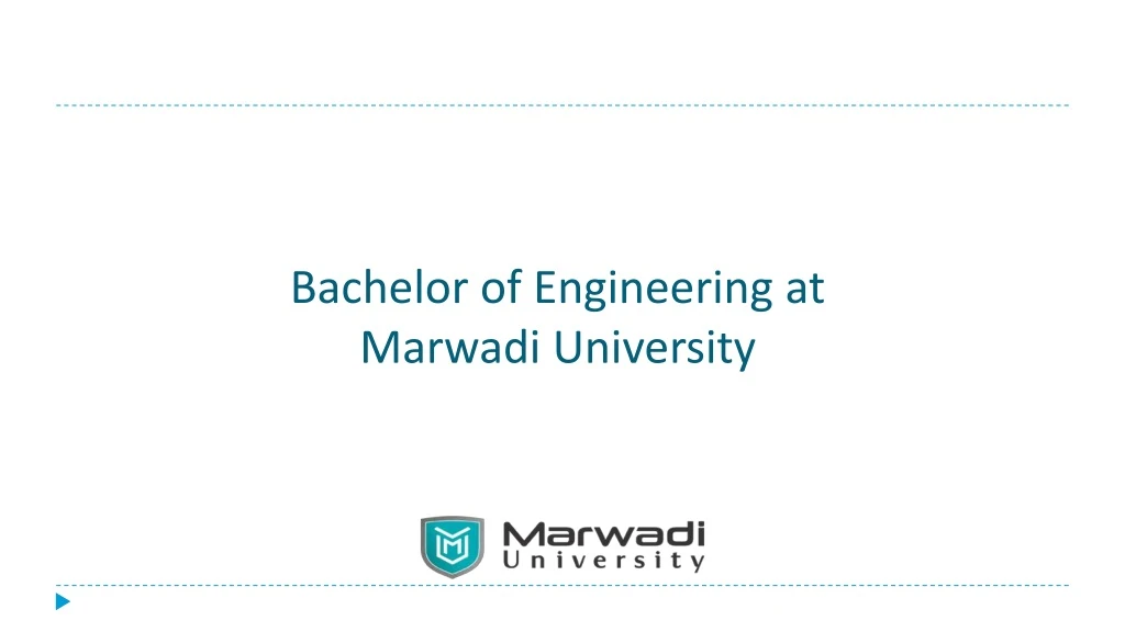 bachelor of engineering at marwadi university