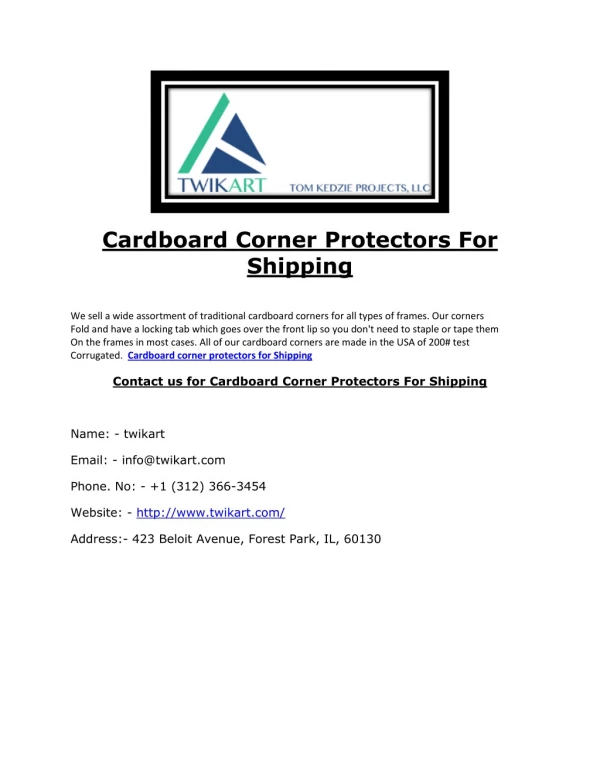 cardboard corner protectors for Shipping
