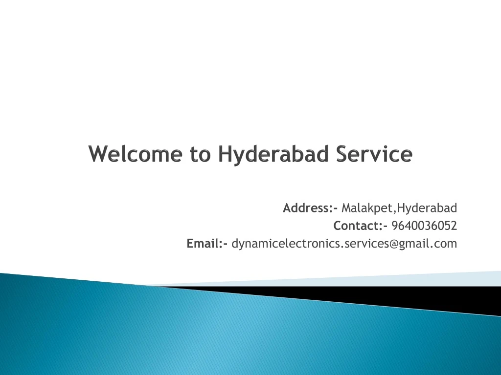 welcome to hyderabad service