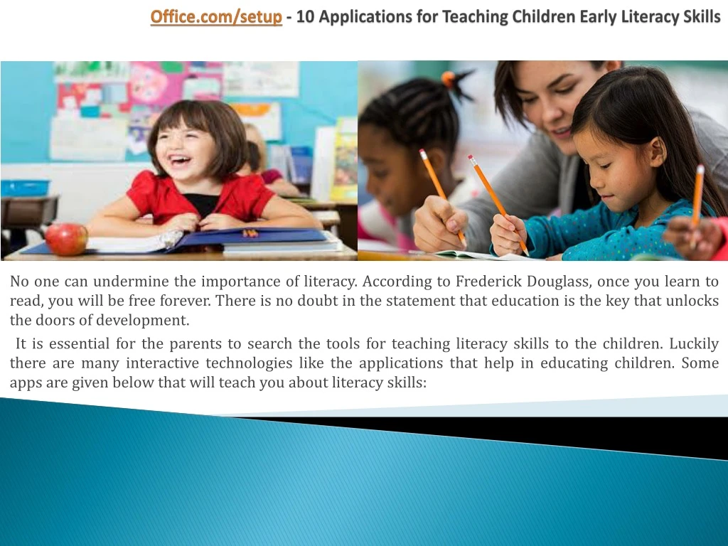 office com setup 10 applications for teaching children early literacy skills