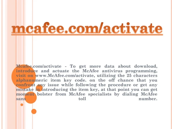 mcafee com activate