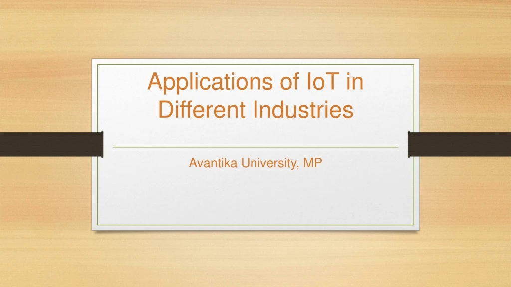 applications of iot in different industries