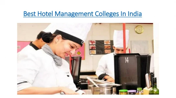 Best Hotel Management Colleges In India