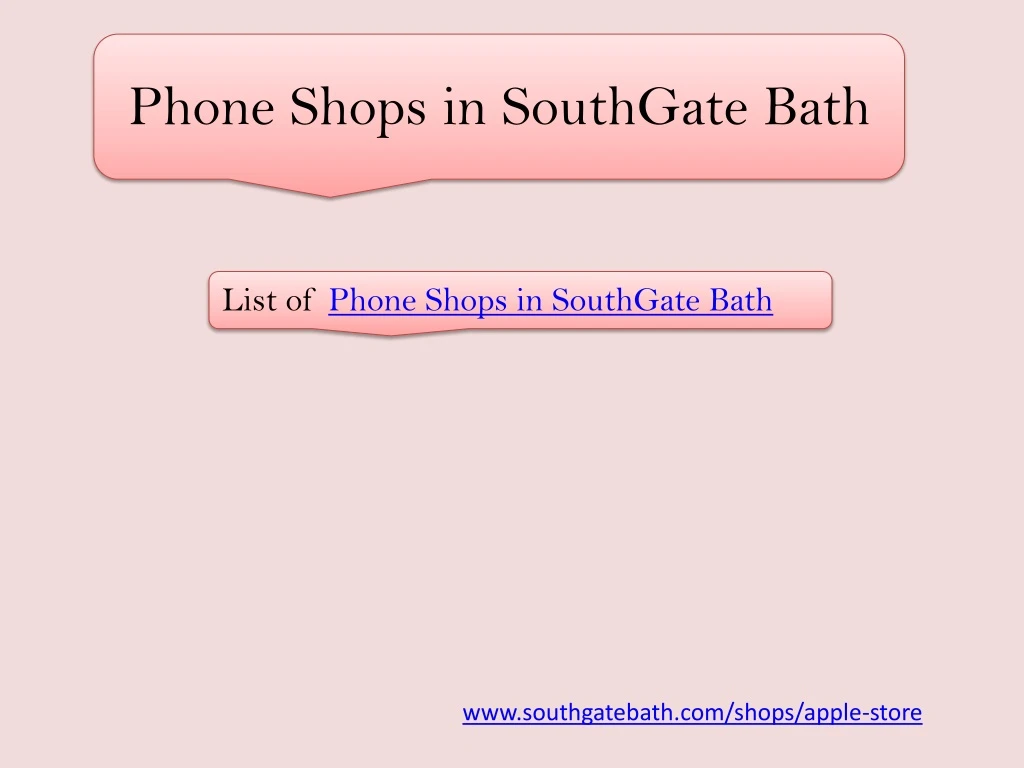 phone shops in southgate bath