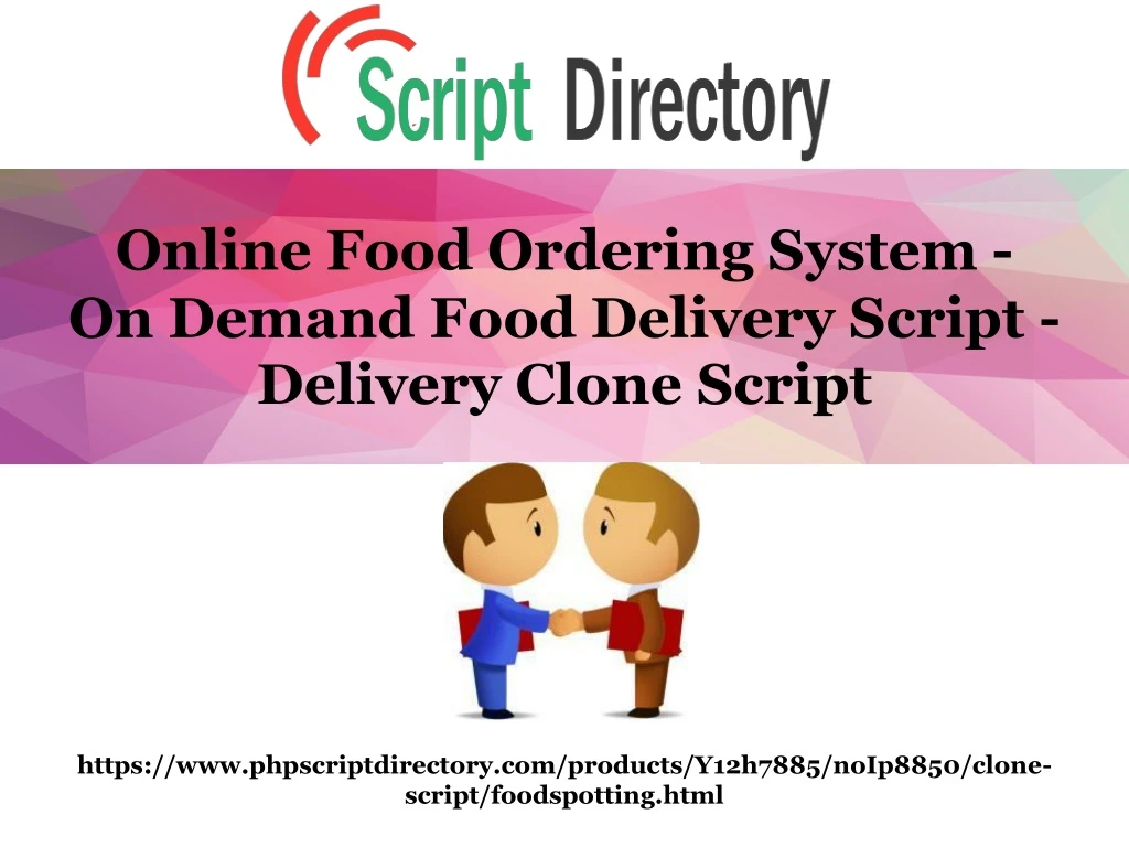 online food ordering system on demand food delivery script delivery clone script