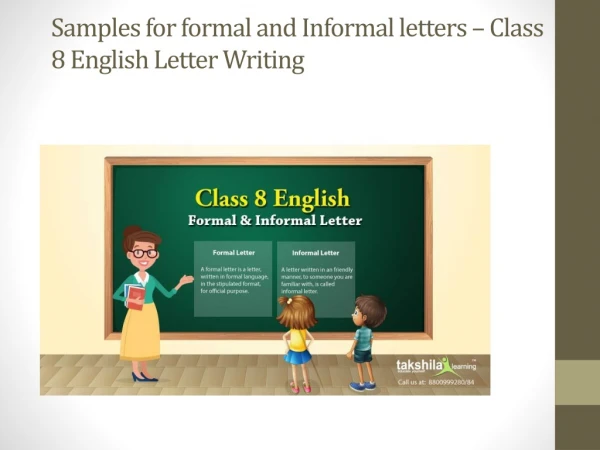 Samples for formal and Informal letters – Class 8 English Letter Writing