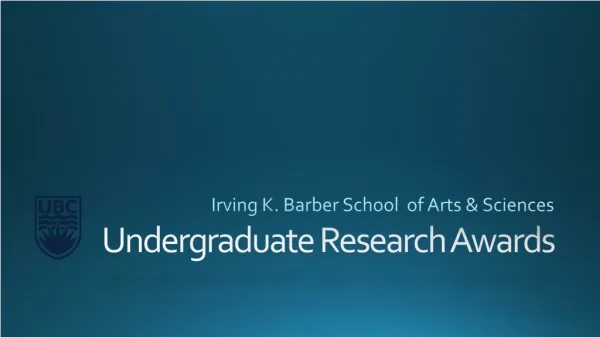 Undergraduate Research Awards