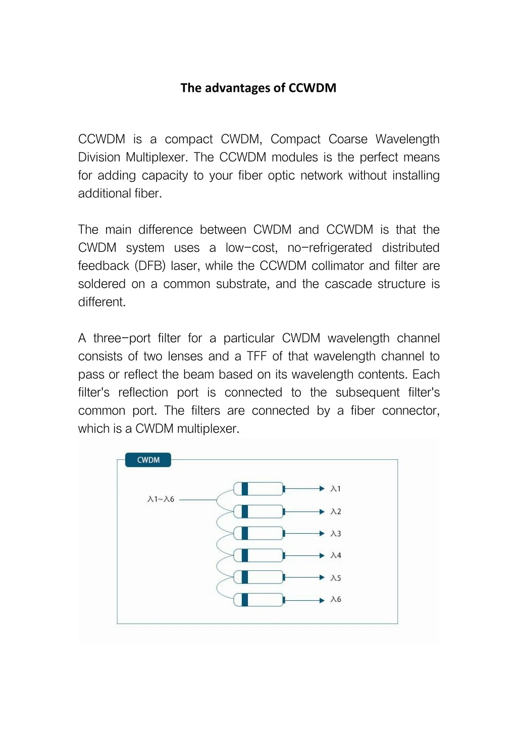 the advantages of ccwdm