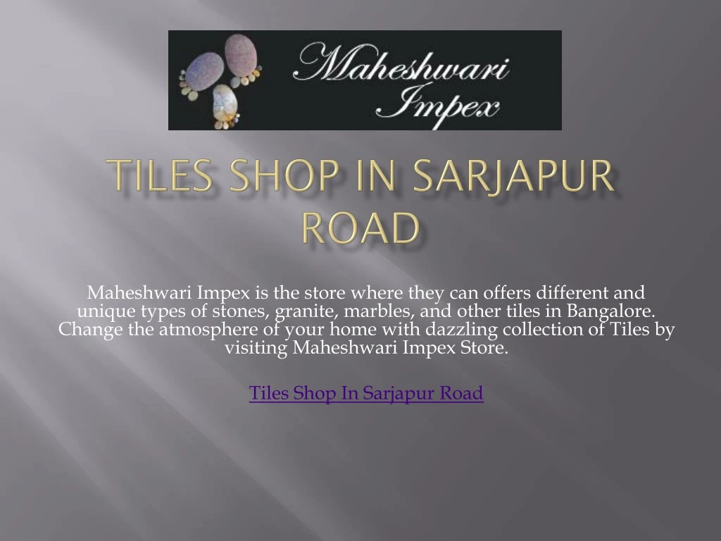 tiles shop in sarjapur road