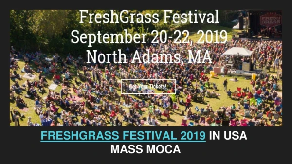 The FreshGrass Festival 2019