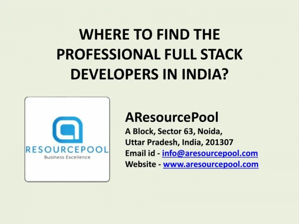 Searching for Full Stack development Company India