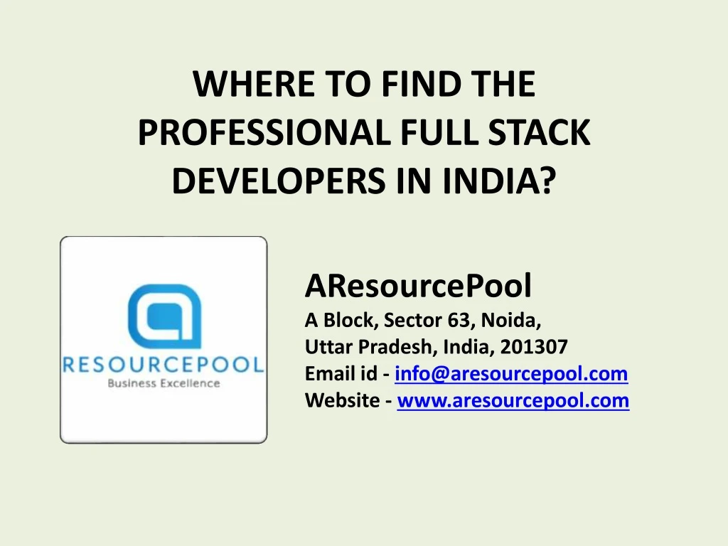 where to find the professional full stack