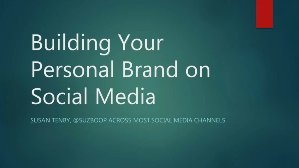 Building your personal brand on social media