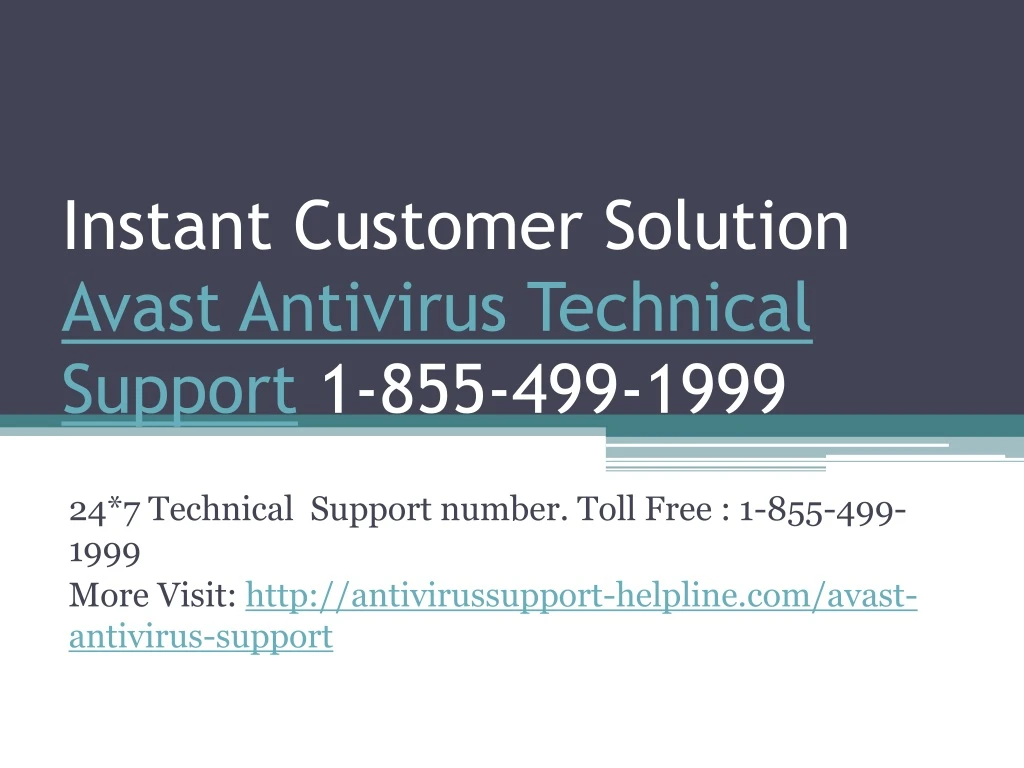 instant customer solution avast antivirus technical support 1 855 499 1999