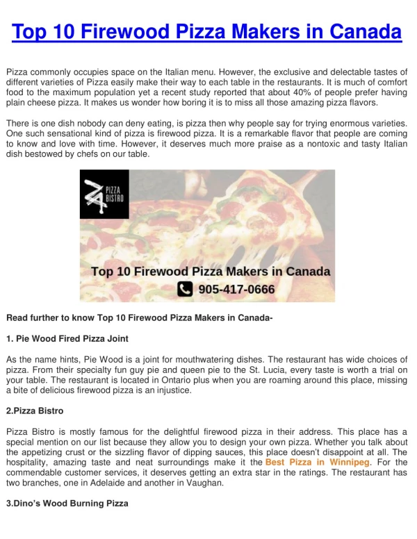 Get Best Pizza in Winnipeg by One of The Best Pizza Restaurants Winnipeg | ZA Pizza Bistro